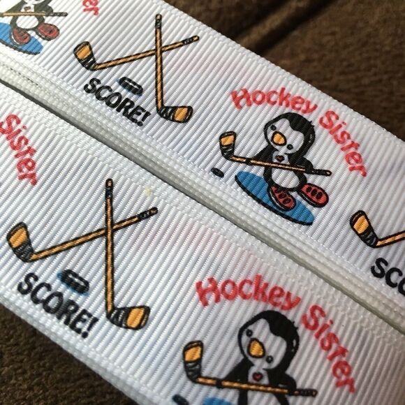 5/$20 grosgrain Ribbon 7/8” 5 yards hockey sister - Picture 1 of 2